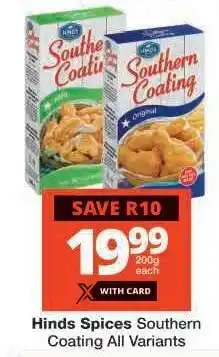 Checkers Hinds Spices Southern Coating All Variants offer