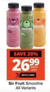Checkers Sir Fruit Smoothie offer