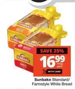 Checkers Sunbake Standard/Farmstyle White Bread offer