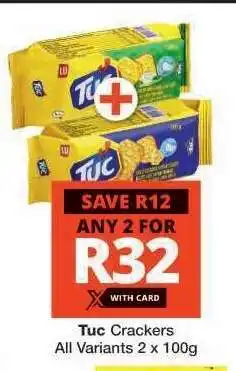 Checkers TUC Crackers offer