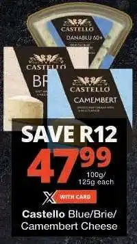 Checkers Castello Blue/Brie/Camembert Cheese offer