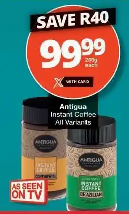 Checkers Antigua Instant Coffee offer