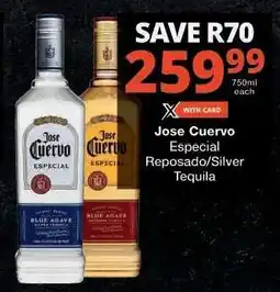 Checkers Jose Cuervo Especial Reposado/Silver Tequila offer
