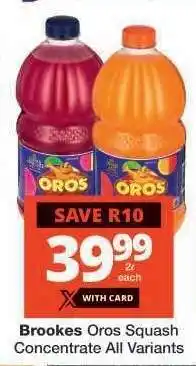 Checkers BROOKES OROS SQUASH CONCENTRATE all variants offer