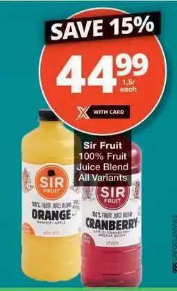 Checkers Sir Fruit 100% Fruit Juice Blend offer