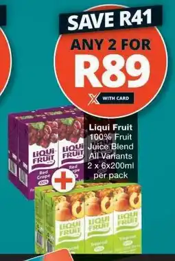 Checkers Liqui Fruit Juice Blend offer