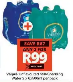 Checkers Valpré Unflavoured Still/Sparkling Water offer