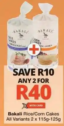 Checkers Bakali Rice/Corn Cakes offer