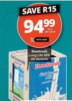 Checkers Dewfresh Long Life Milk offer