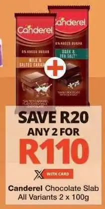 Checkers Canderel Chocolate Slab offer