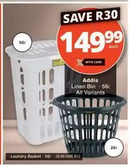 Checkers Addis Linen Bin offer