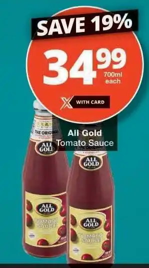 Checkers ALL GOLD Tomato Sauce offer