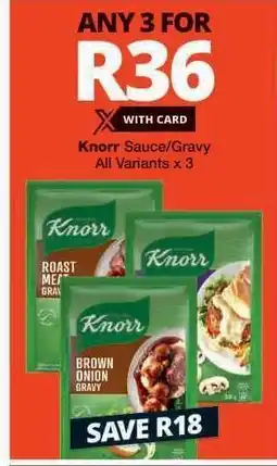 Checkers KNORR SAUCE/GRAVY offer