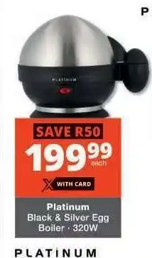Checkers Platinum Black & Silver Egg Boiler - 320W offer