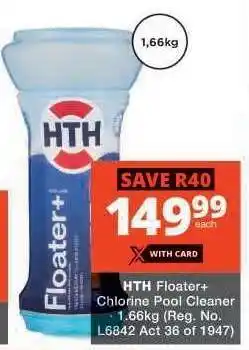 Checkers HTH Floater+ Chlorine Pool Cleaner offer