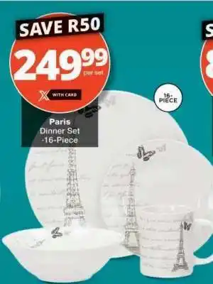 Checkers Paris Dinner Set offer