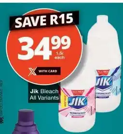 Checkers JIK BLEACH all variants offer