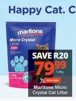 Checkers Marltons Micro Crystal Cat Litter offer