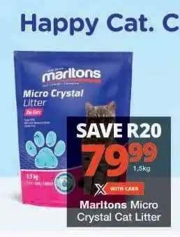 Checkers Marltons Micro Crystal Cat Litter offer