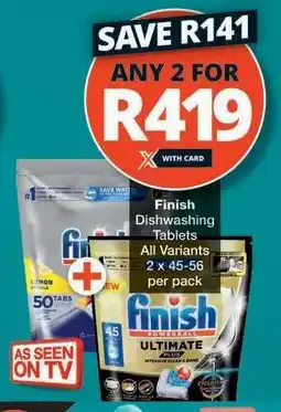 Checkers Finish Dishwashing Tablets offer