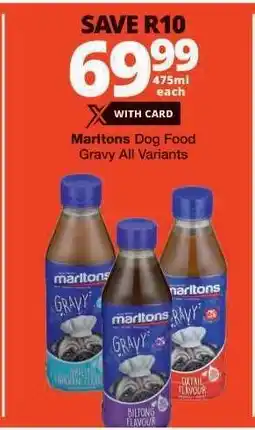 Checkers Marltons Dog Food Gravy offer