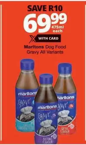 Checkers Marltons Dog Food Gravy offer
