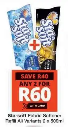Checkers STA-SOFT FABRIC SOFTENER REFILL offer
