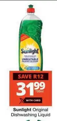 Checkers Sunlight Original Dishwashing Liquid offer