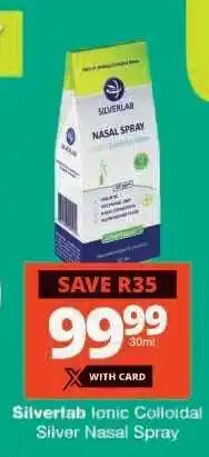 Checkers Silverlab Ionic Colloidal Silver Nasal Spray offer
