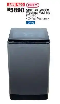 OK Furniture DEFY Grey Top-Loader Washing Machine offer