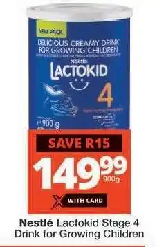 Checkers Nestlé Lactokid Stage 4 Drink for Growing Children offer