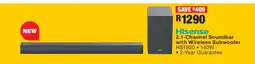 OK Furniture Hisense 2.1 Channel Soundbar With Wireless Subwoofer offer