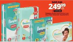 Checkers Pampers Jumbo Pack/Premium Care Value Pack offer