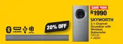 OK Furniture SKYWORTH 2.1-Channel Soundbar with Wireless Subwoofer SS330 offer