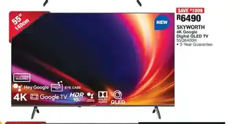 OK Furniture SKYWORTH 4K Google Digital QLED TV offer