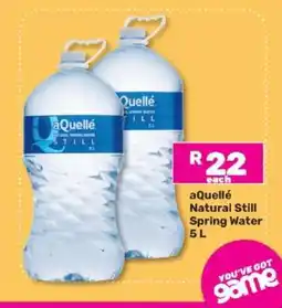 Game aQuellé Natural Still Spring Water 5 L offer