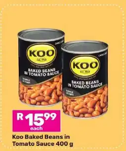 Game Koo Baked Beans in Tomato Sauce 400 g offer
