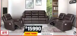 OK Furniture 3-Piece Nova Recliner Lounge Suite with Console offer