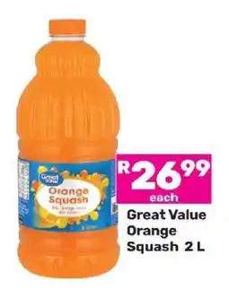 Game Great Value Orange Squash 2 L offer