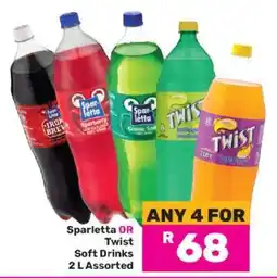 Game SPARLETTA or TWIST Soft Drinks offer