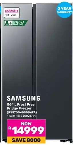 Game Samsung 564 L Frost Free Fridge/Freezer offer
