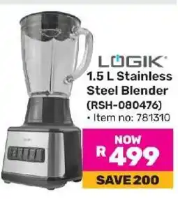 Game LOGIK 1.5 L Stainless Steel Blender offer