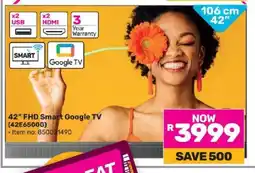 Game 42 FHD Smart Google TV (42E6500G) offer