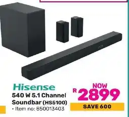 Game Hisense 540 W 5.1 Channel Soundbar (HS5100) offer