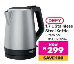 Game DEFY 1.7 L Stainless Steel Kettle offer