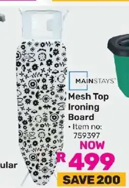 Game Mainstays Mesh Top Ironing Board offer