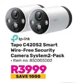 Game Tapo C420S2 Smart Wire-Free Security Camera System 2-Pack offer