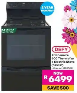 Game Defy Kitchenaire 600 Thermofan + Electric Stove DSS697 offer