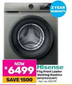 Game Hisense 9 kg Front Loader Washing Machine offer