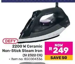 Game DEFY 2200 W Ceramic Non-Stick Steam Iron (SI 2322 CX) offer